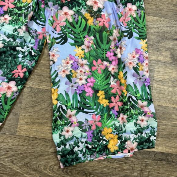 Desigual Boho Floral Wide Leg Pants Tie Waist Sz XL Viscose - Picture 15 of 15